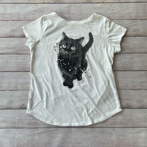 Crazy 8 Girls Black Cat Tee